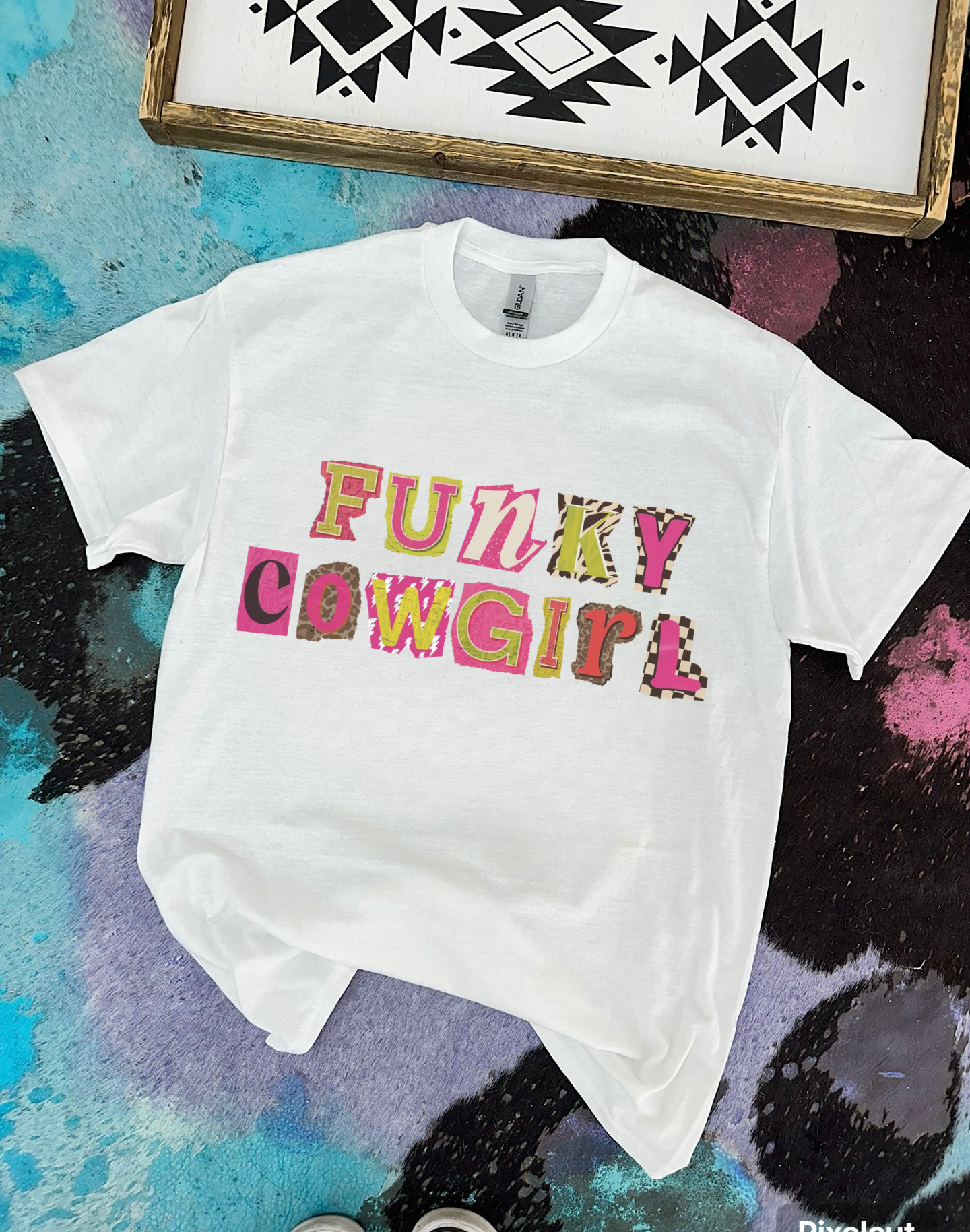 Funky Cowgirl TEE or CREWNECK