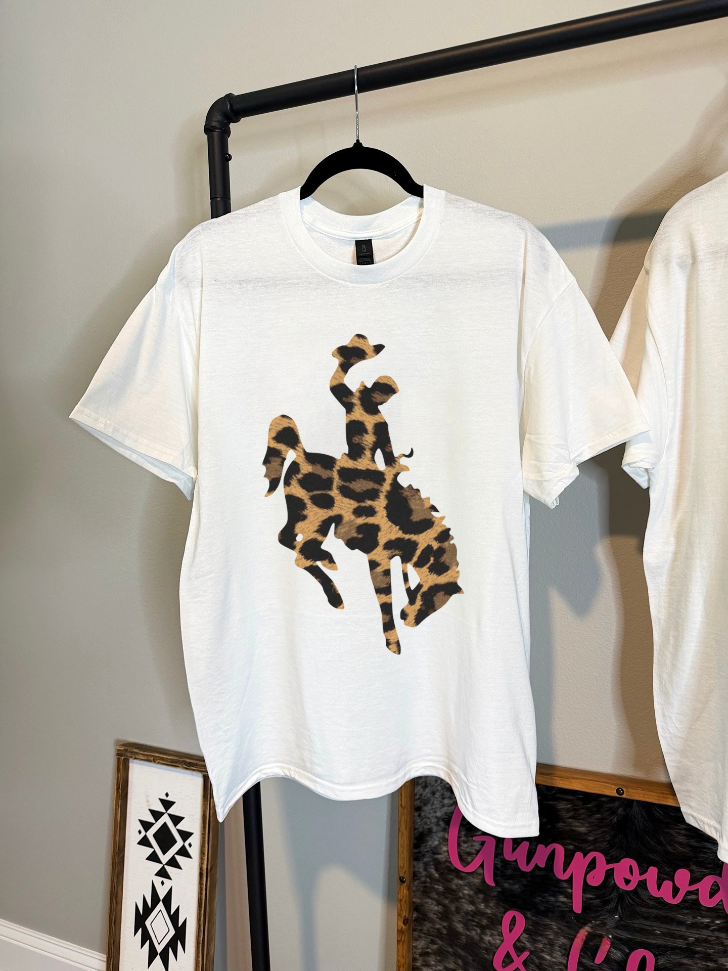 Leopard Cowboy TEE or CREWNECK