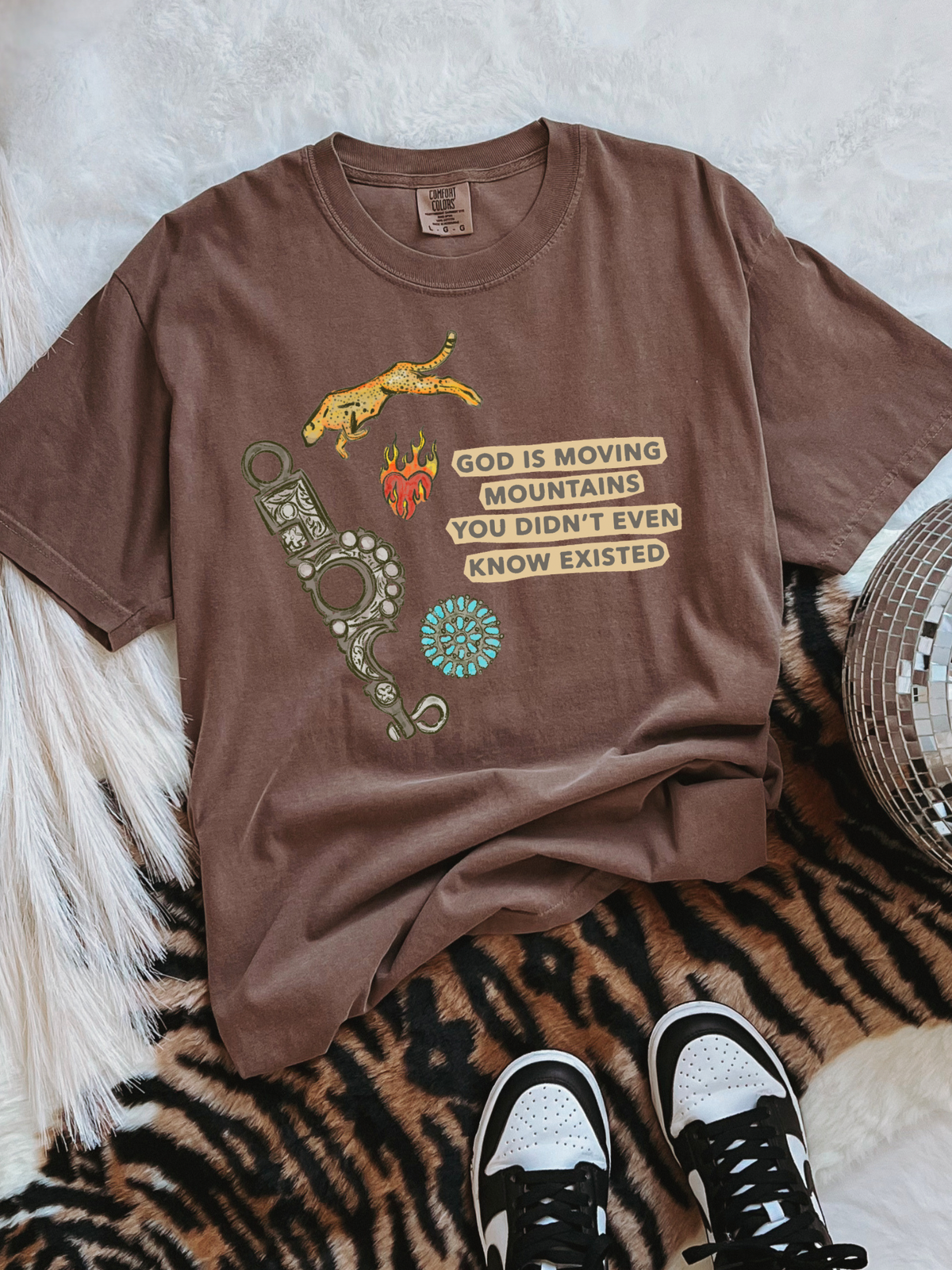 God Is Moving Mountains COMFORT COLORS TEE