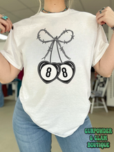 Load image into Gallery viewer, Barbed Wire Bow Tee or Crewneck
