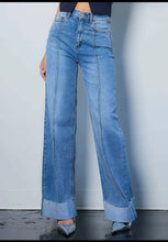 Load image into Gallery viewer, The Pin Stripe Cuff Jeans
