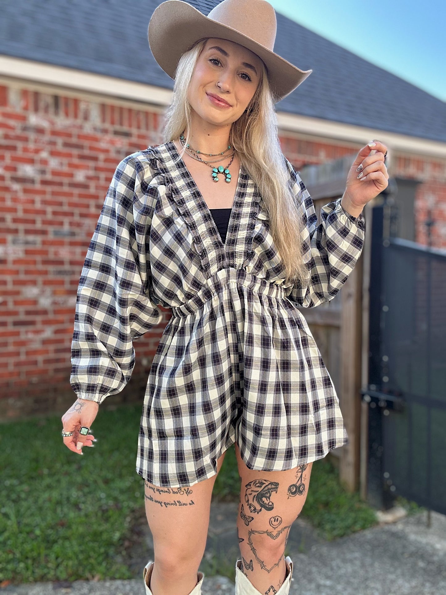 The Plaid Romper