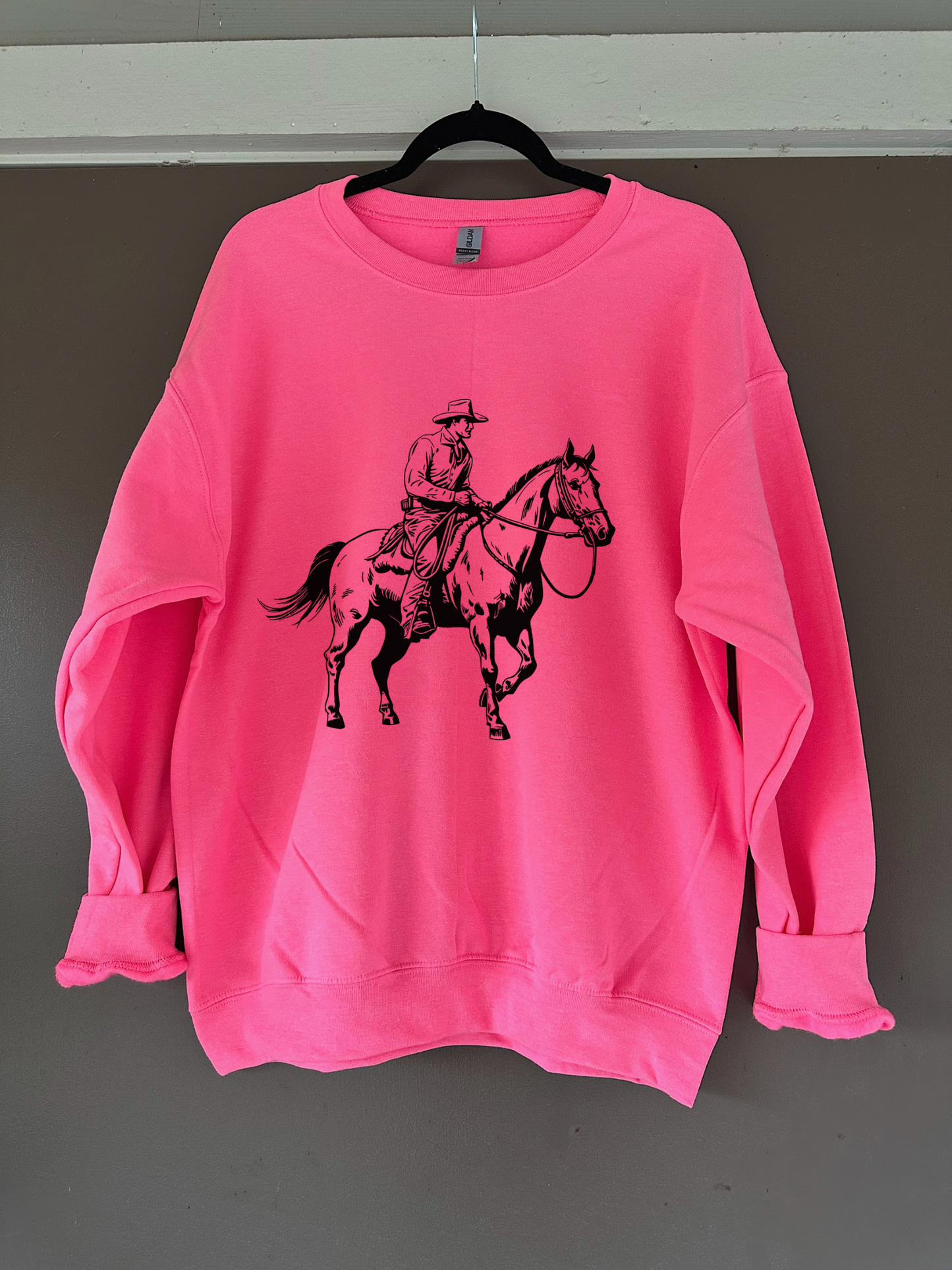 The Cowboy Crewneck (Hot Pink)
