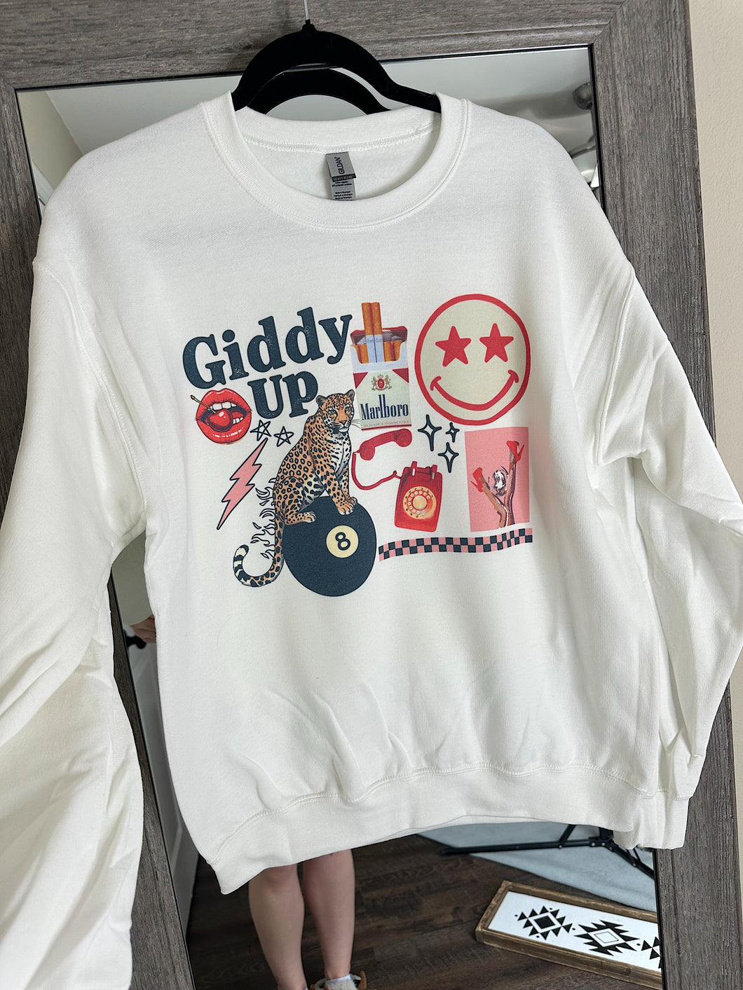 Giddy Up Collage TEE, CREWNECK or QUARTER ZIP