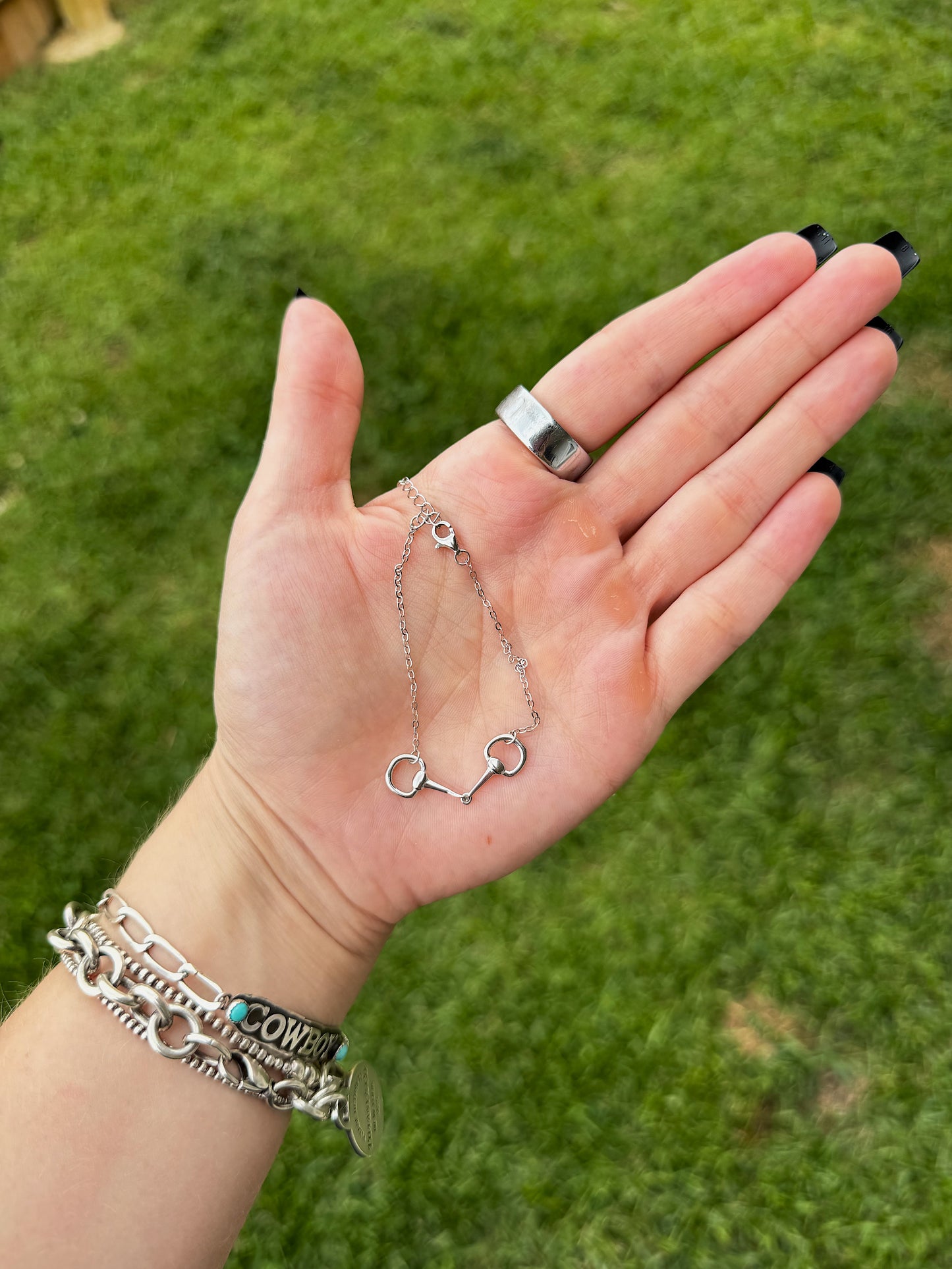 Snaffle Bit Bracelet (Sterling Silver)
