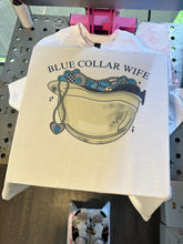Load image into Gallery viewer, Blue Collar Wife (Hard Hat) TEE or CREWNECK
