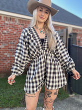 Load image into Gallery viewer, The Plaid Romper
