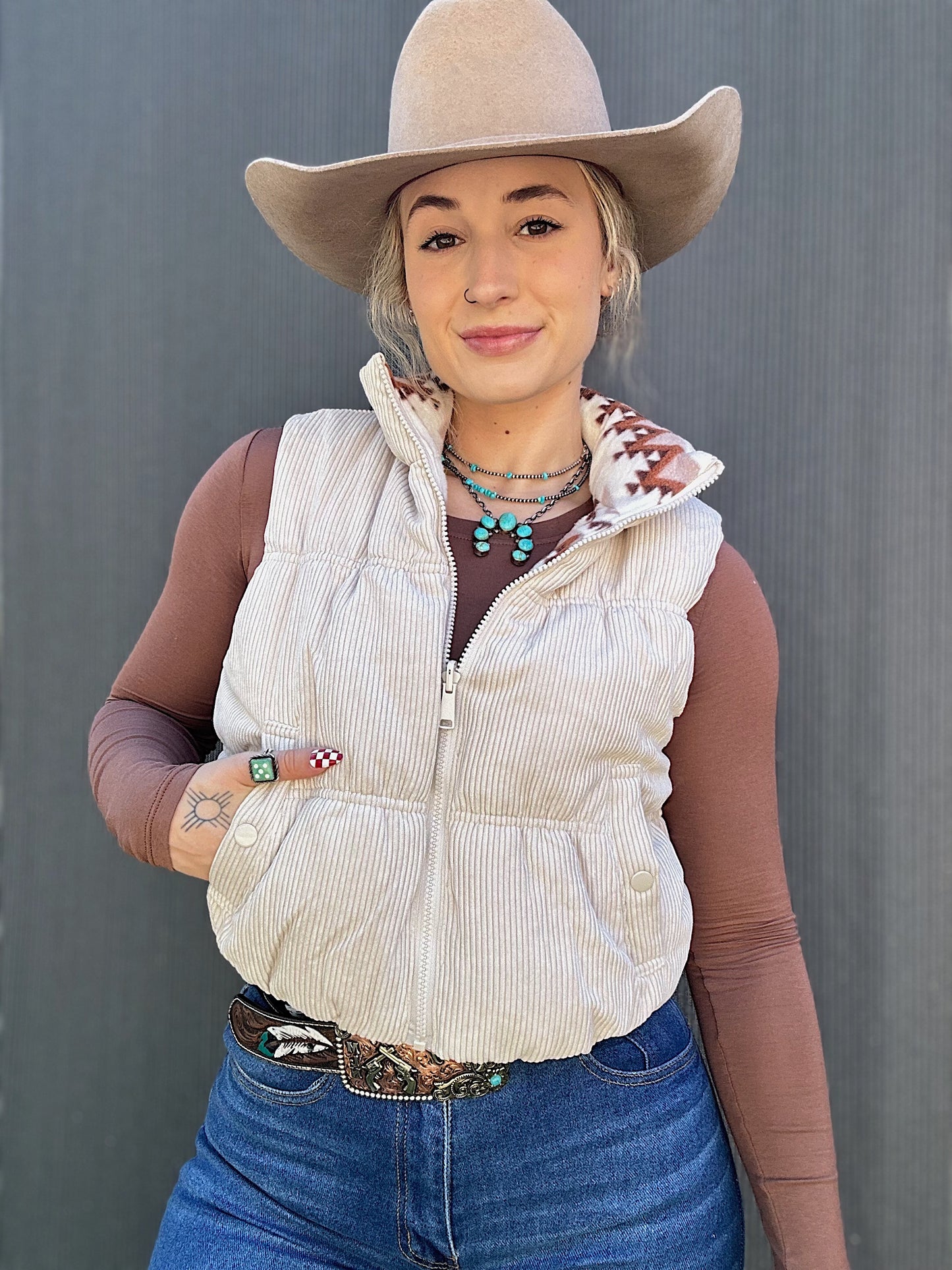 Reversible Aztec Vest