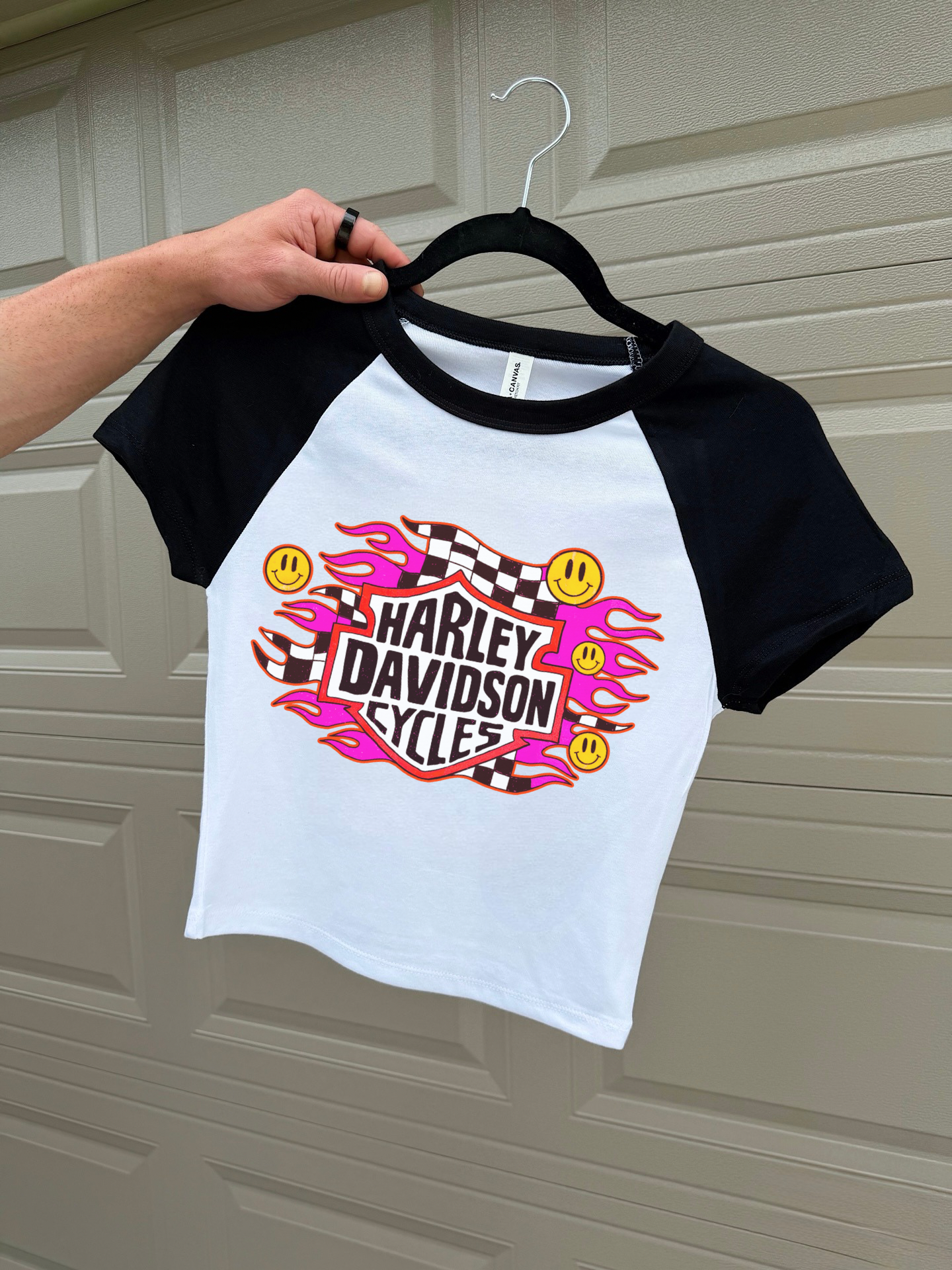Smiley Face Harley Baby Tee