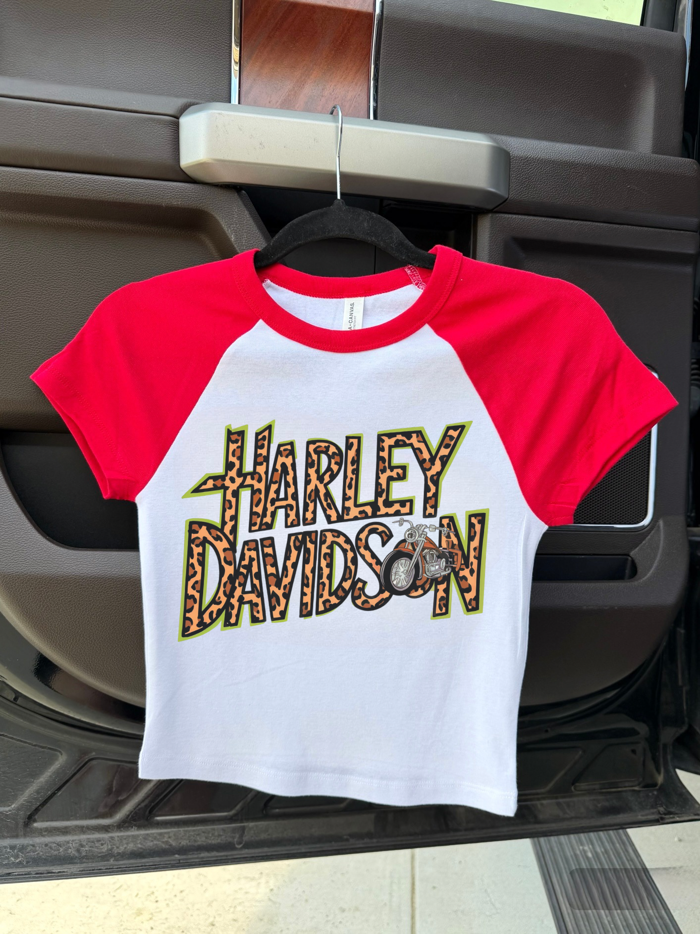 Leopard Harley Baby Tee