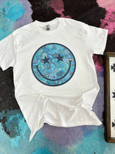 Load image into Gallery viewer, Turquoise Smiley TEE or CREWNECK
