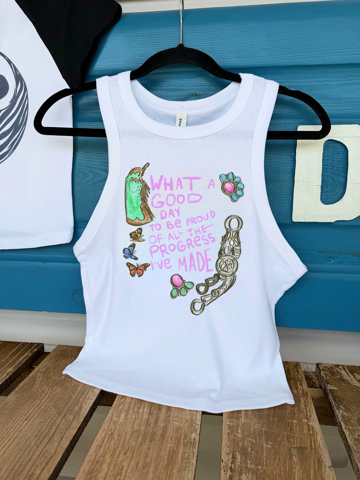 What A Good Day Cropped Tank