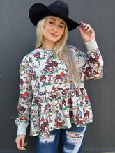 Load image into Gallery viewer, Cowboy Thingz Baby Doll Sweatshirt

