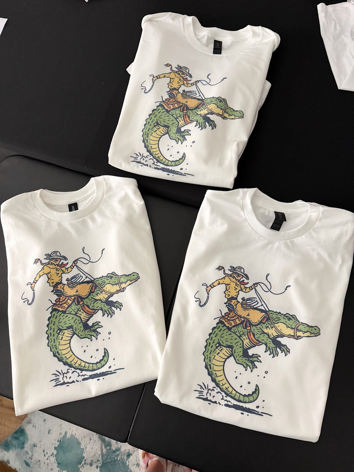 Alligator Cowboy Tee or Crewneck