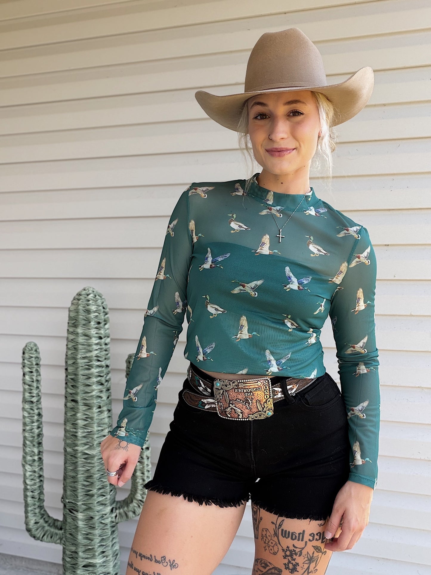 The Mallard Mesh Top