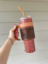 Load image into Gallery viewer, The Tooled Leather Tumbler
