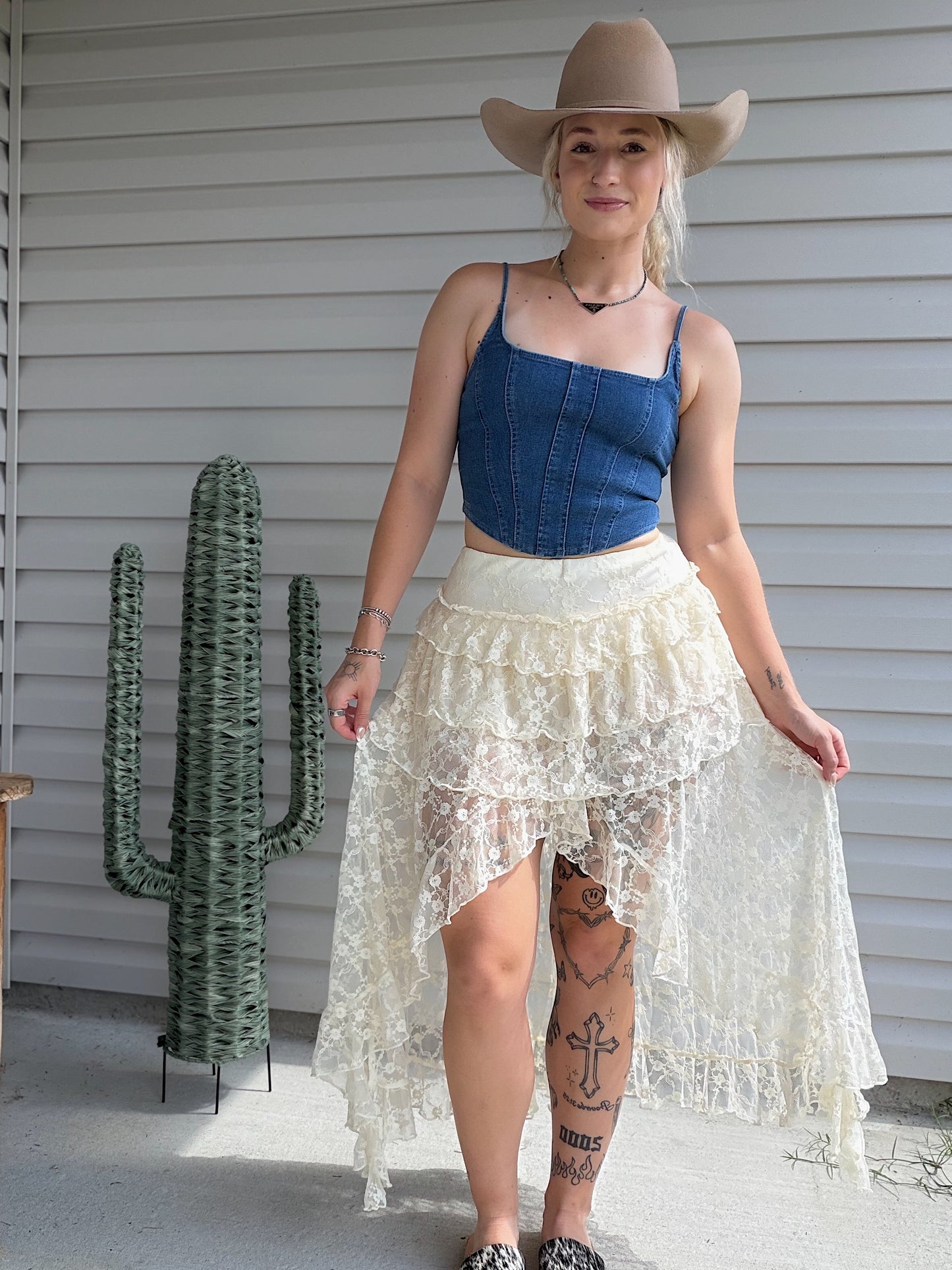 Dust & Lace High-Low Skirt