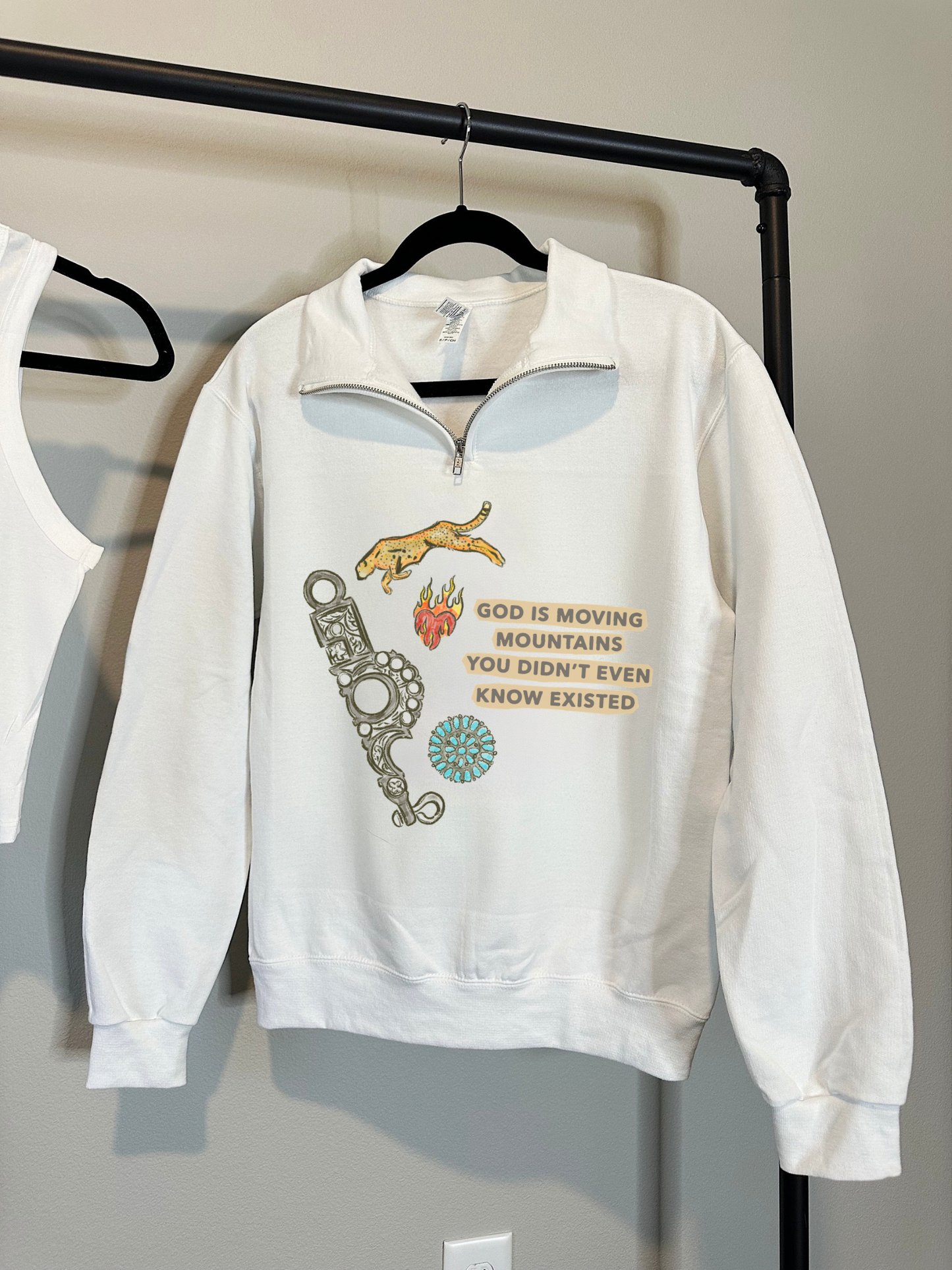 God Is Moving Mountains Quarter Zip