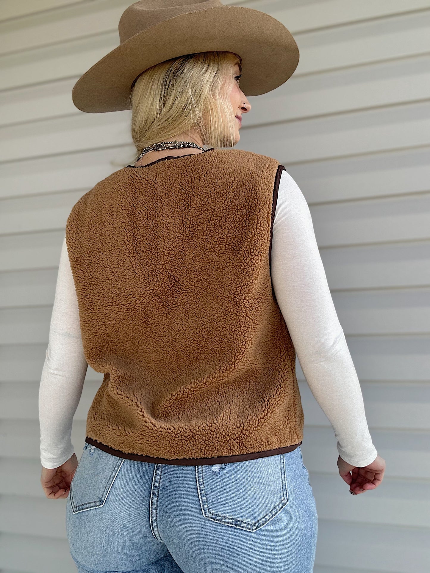 The Teddy Front Tie Vest