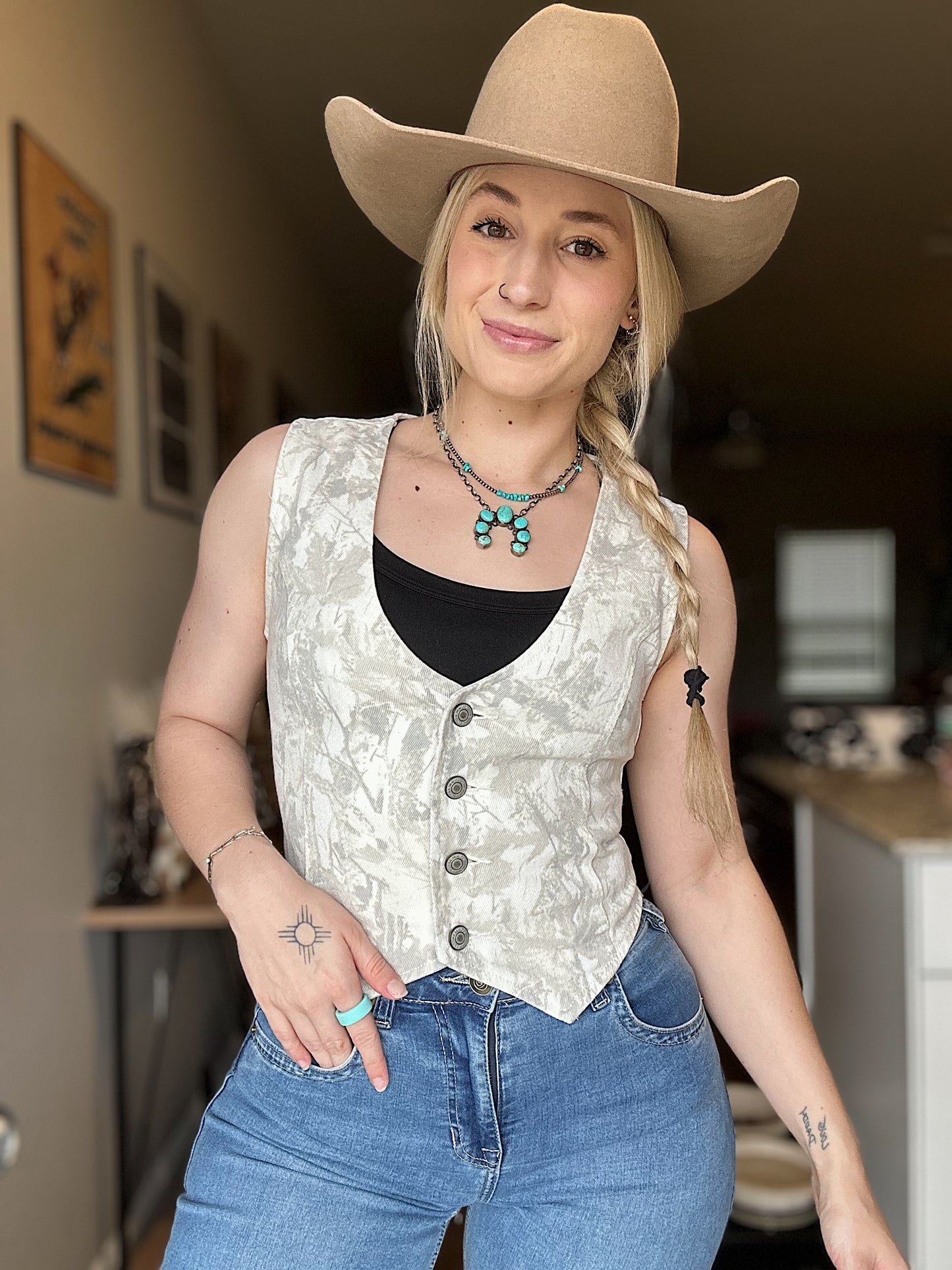 Camo Denim Vest