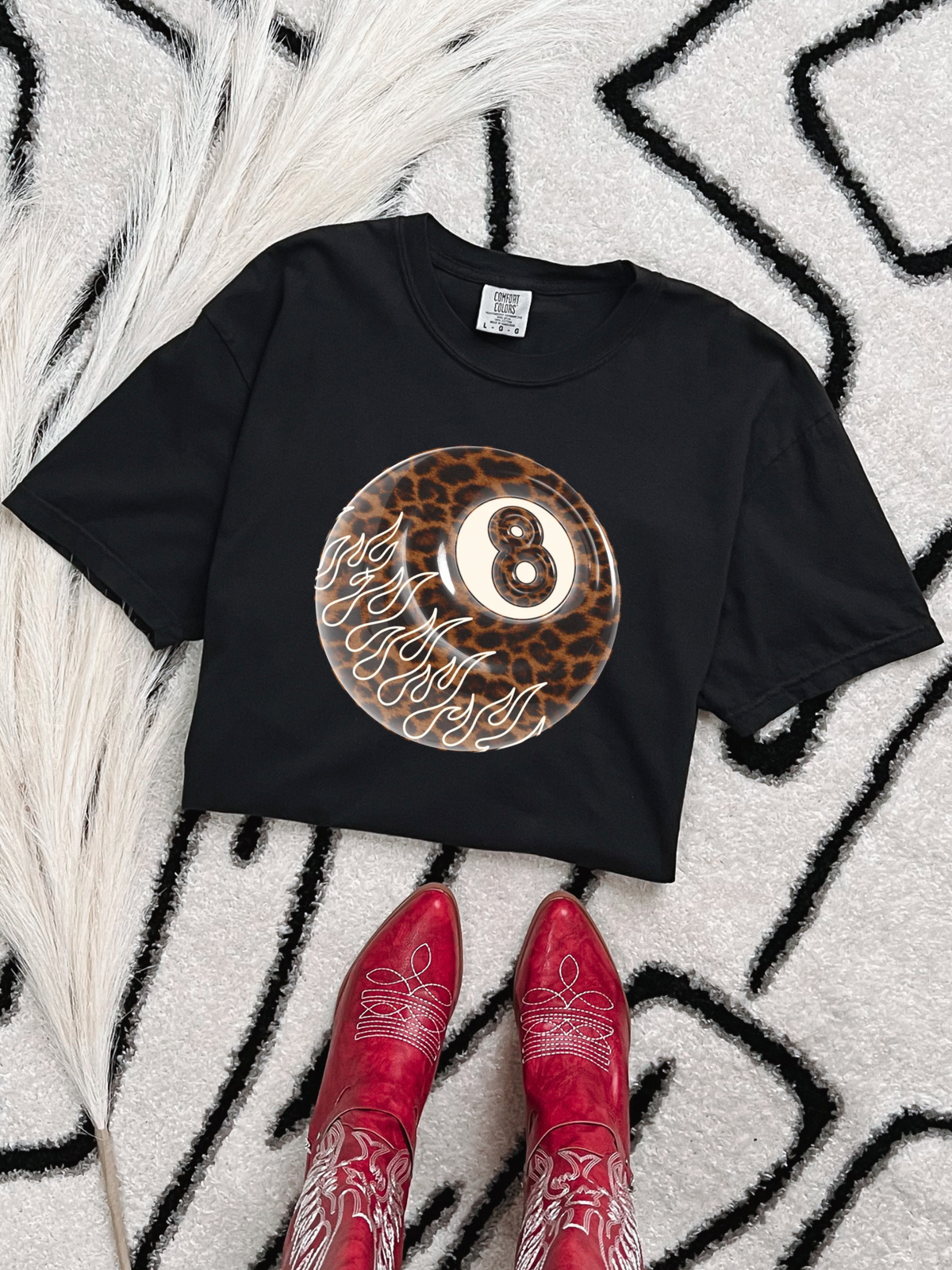 Leopard 8 Ball COMFORT COLORS TEE