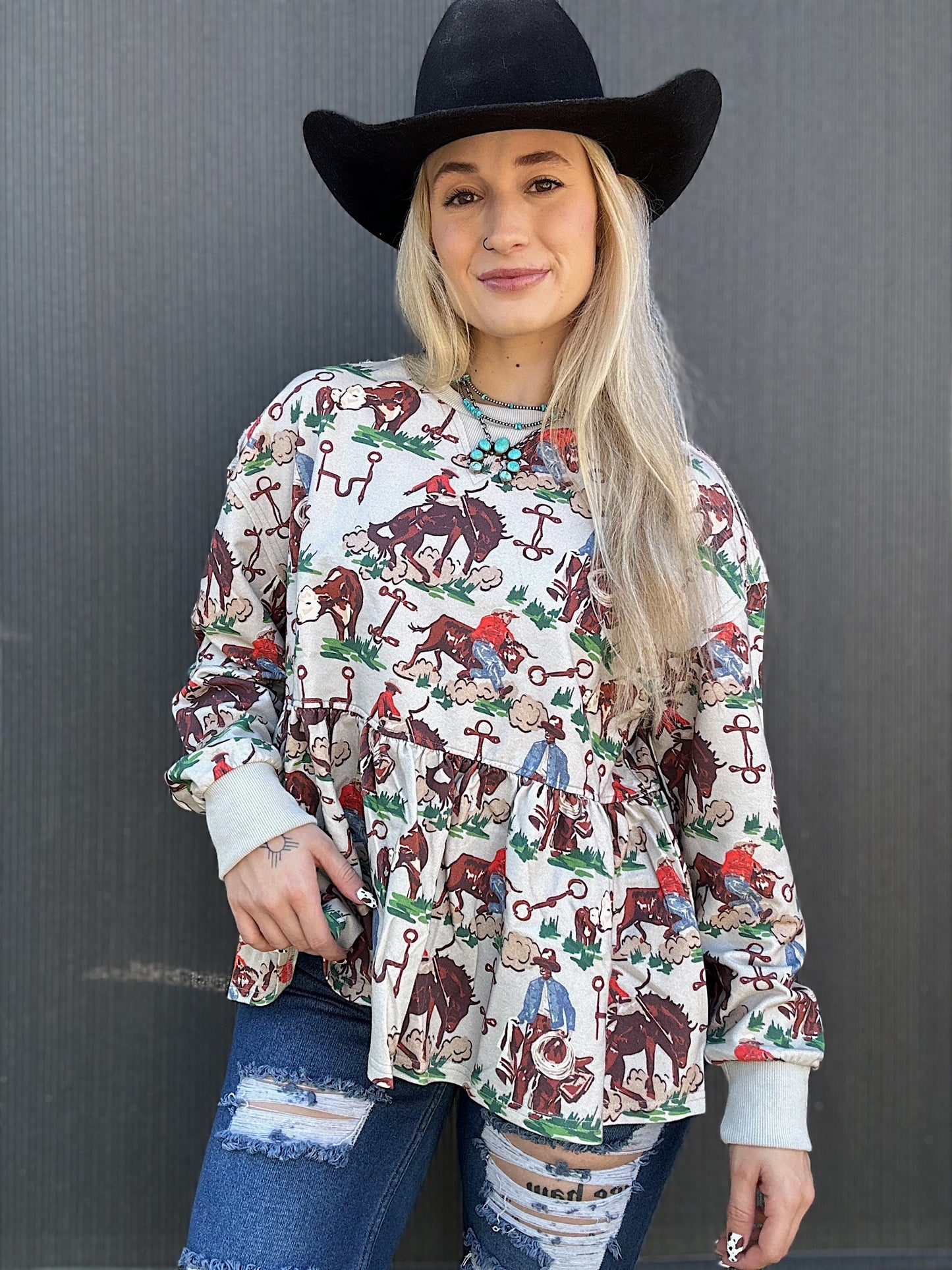 Cowboy Thingz Baby Doll Sweatshirt
