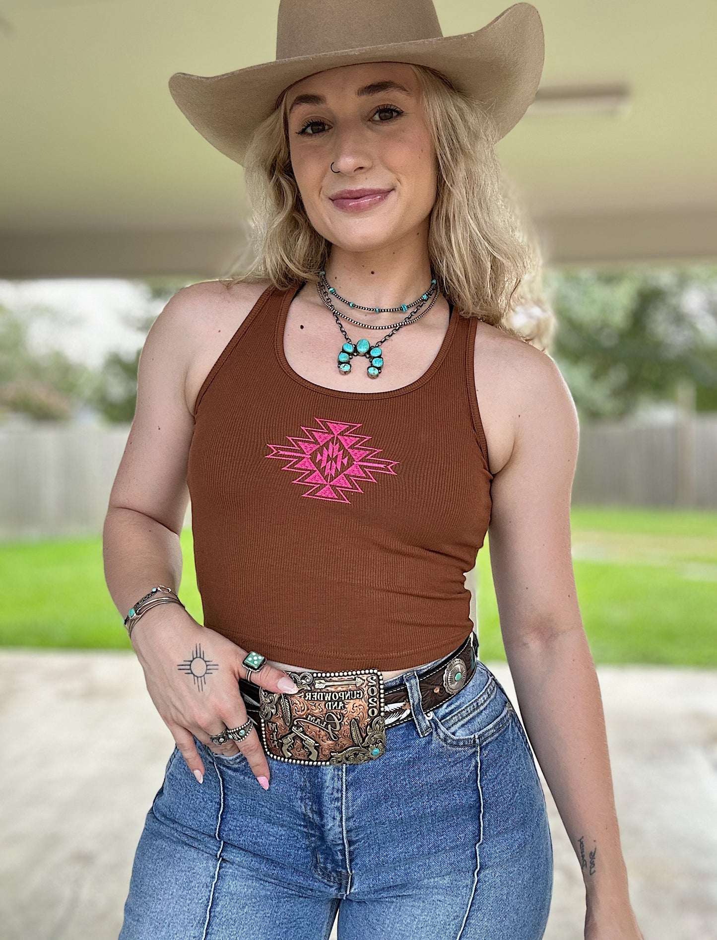 Aztec Ribbed Tank
