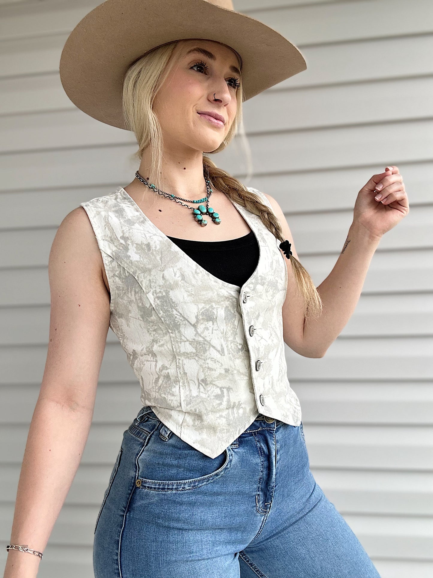 Camo Denim Vest