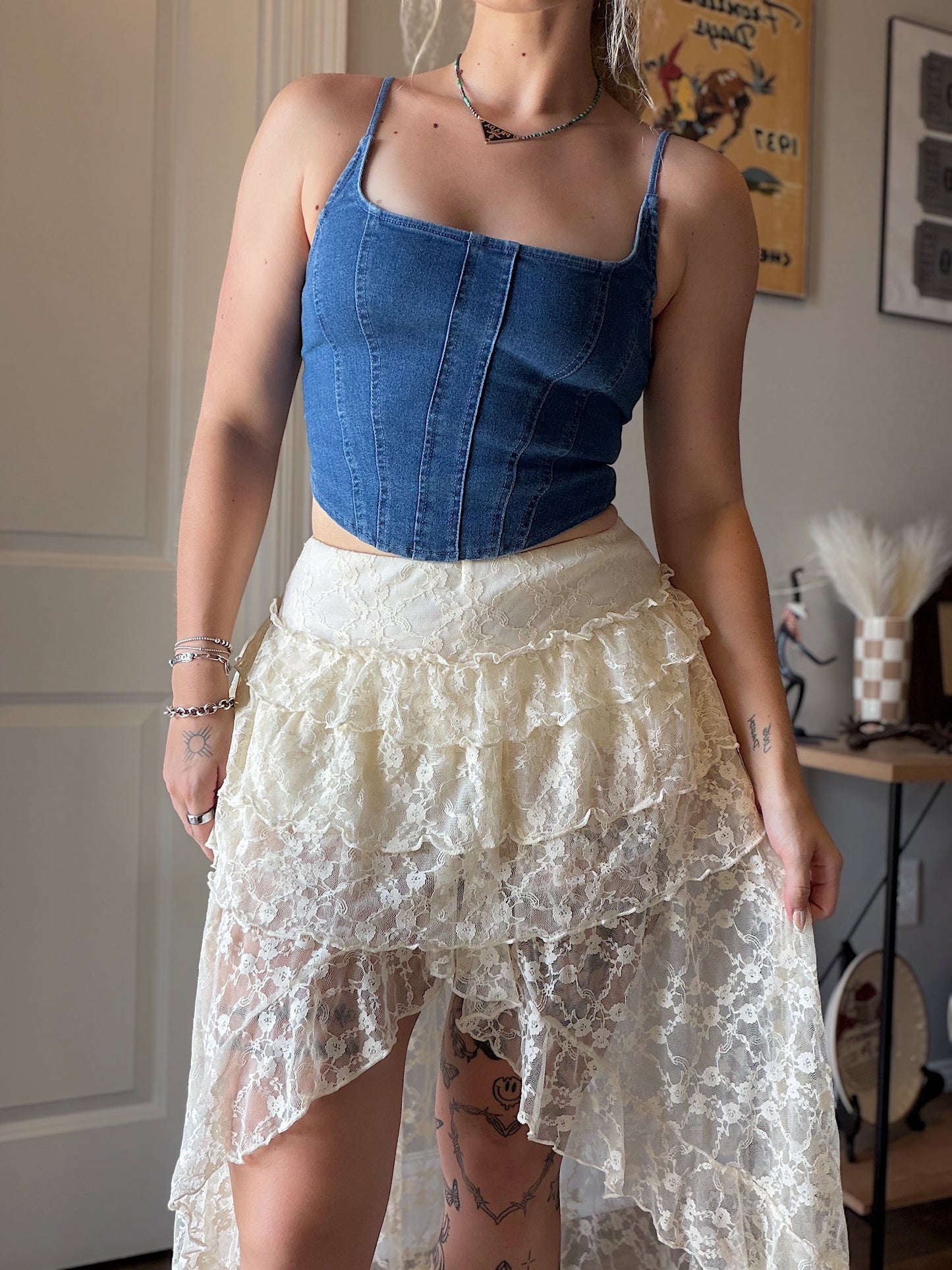 Dust & Lace High-Low Skirt