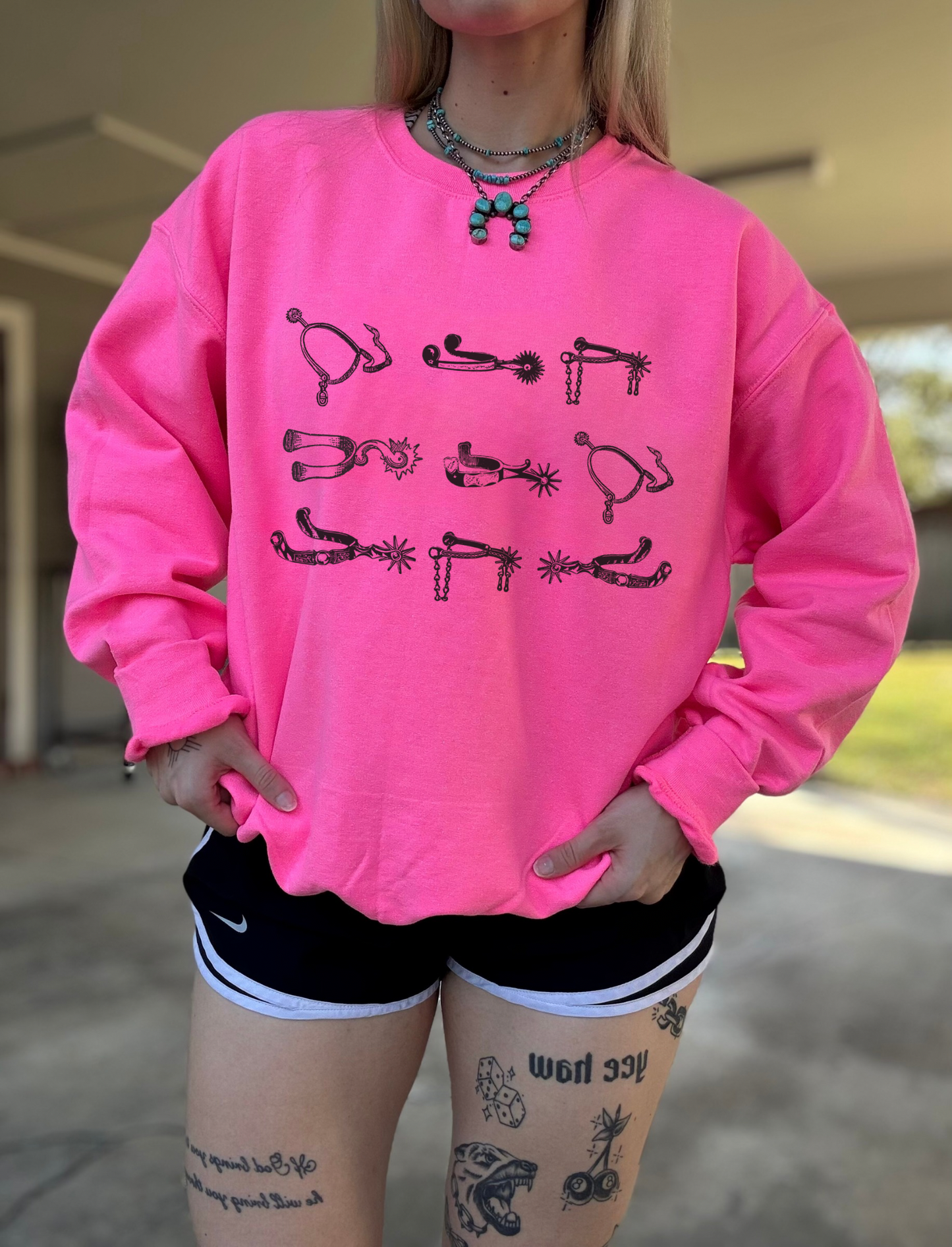 The Spurs Crewneck (Hot Pink)