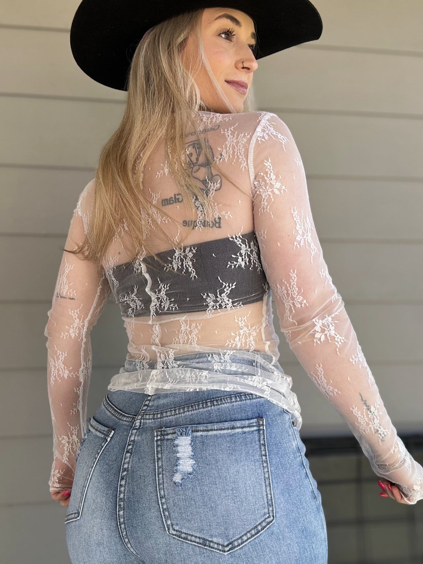 Lace Layering Top (White)