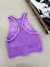 Load image into Gallery viewer, Mineral Washed V Neck Tank (Lavender)
