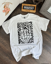 Load image into Gallery viewer, Zebra Skelly Hand TEE or CREWNECK
