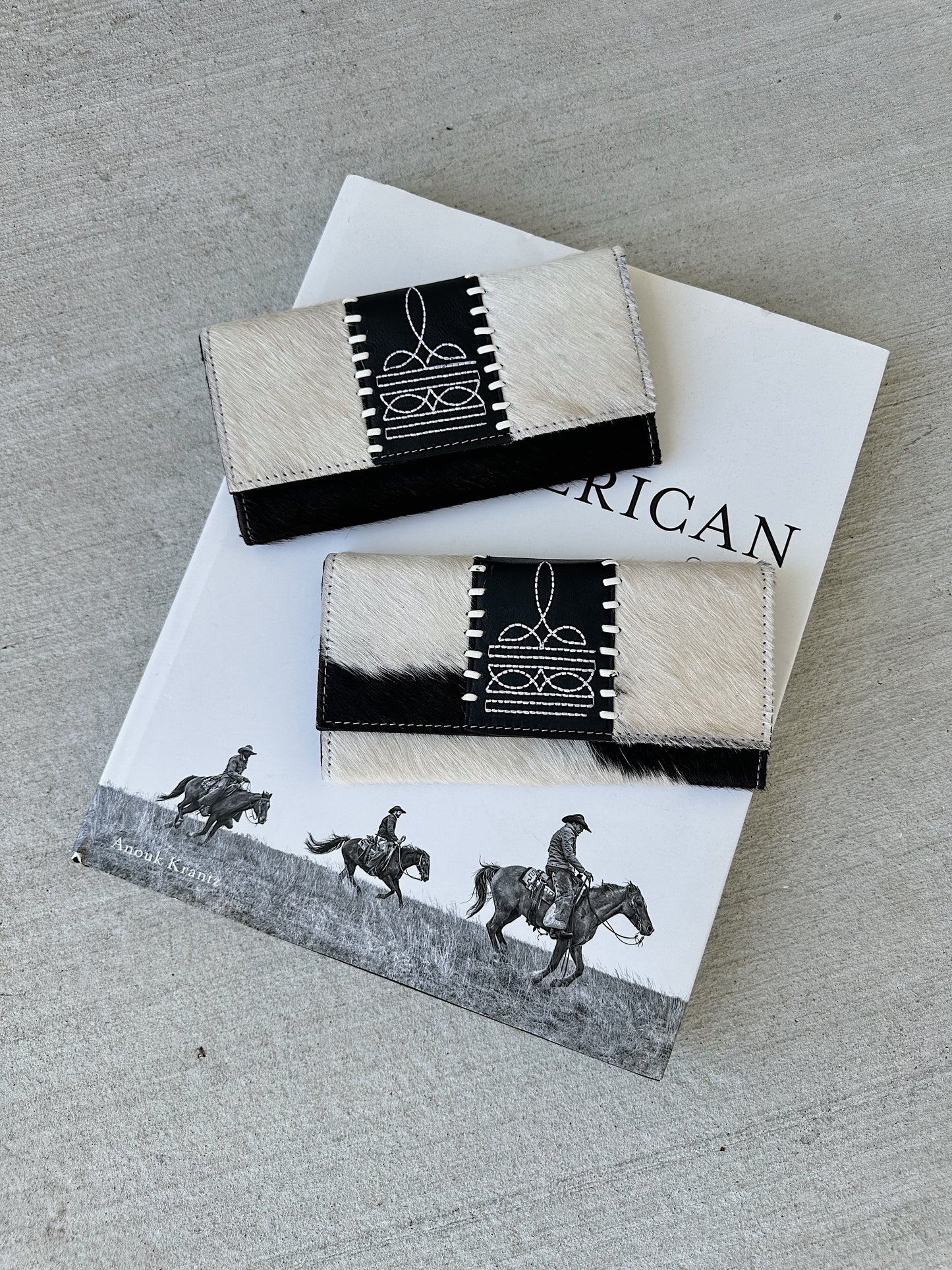 Cowhide & Boot Stitch Wallet
