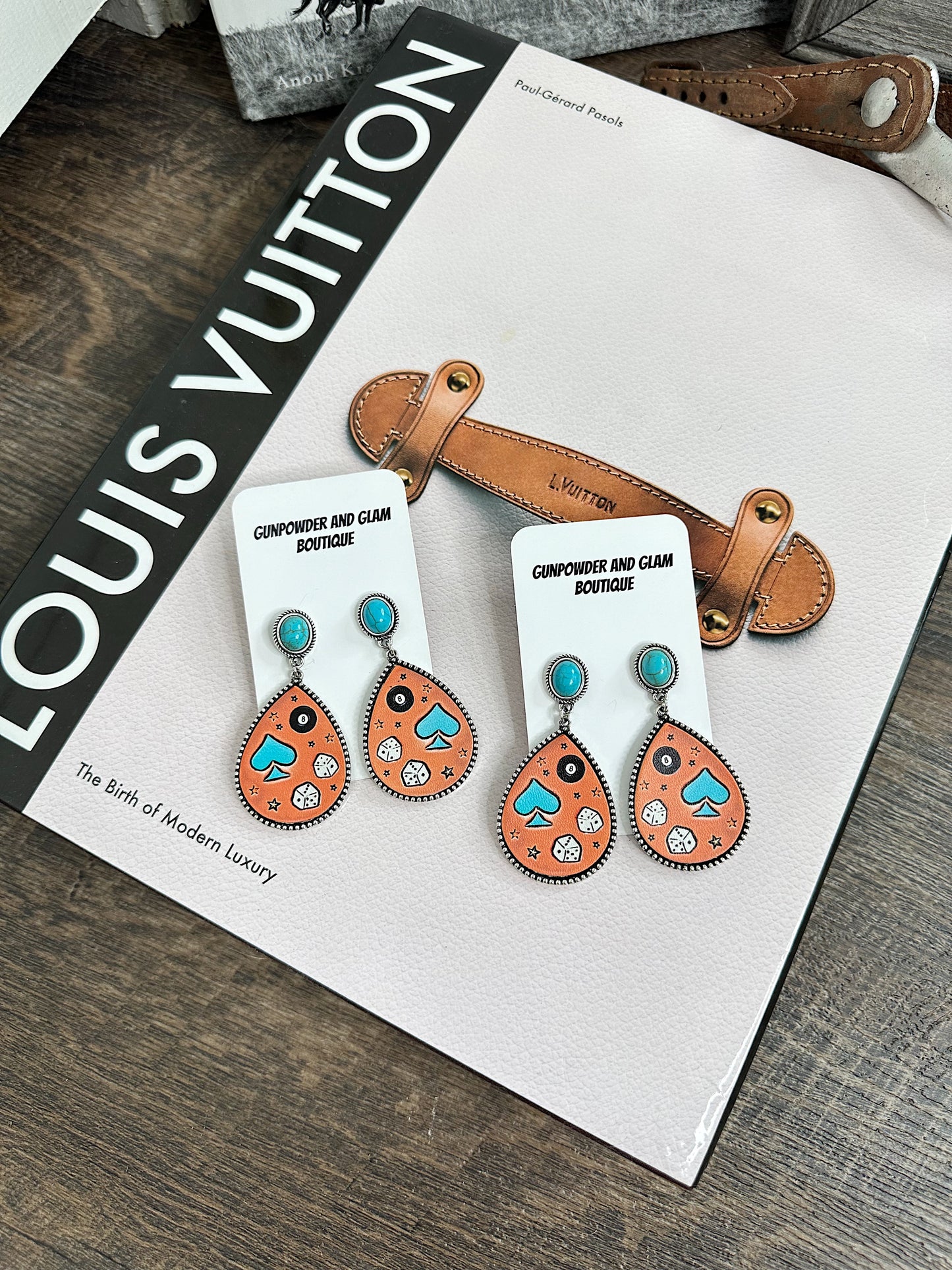 Leather Earrings (Dice)
