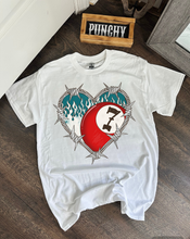 Load image into Gallery viewer, Barbed Wire Heart TEE or CREWNECK
