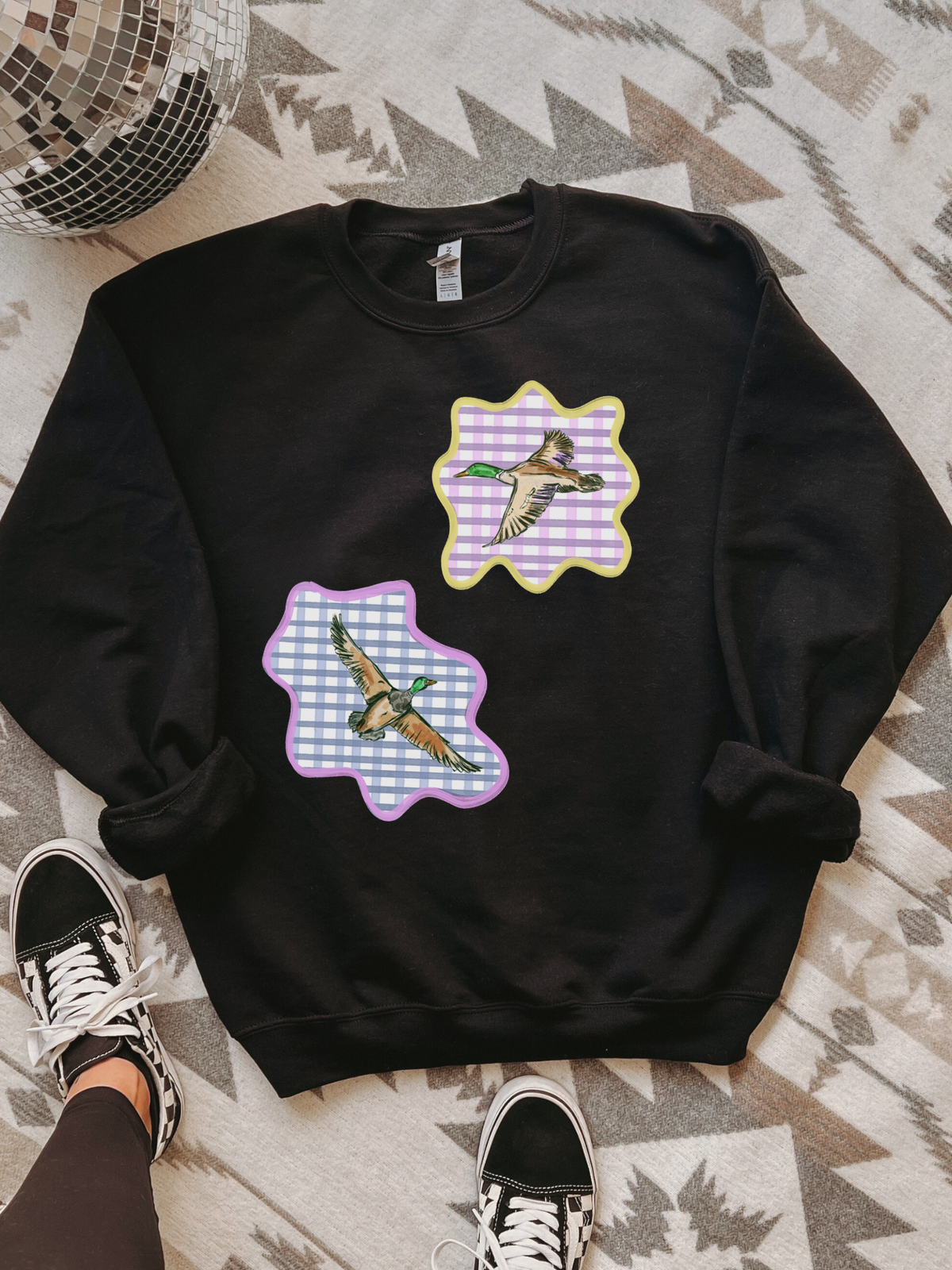 Gingham Mallards Crewneck