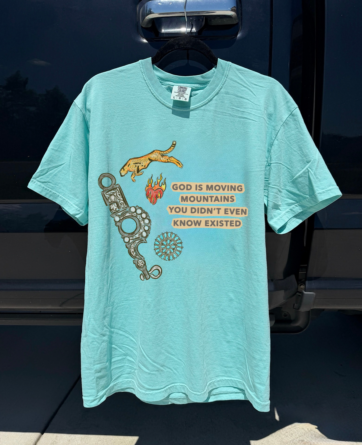 God Is Moving Mountains COMFORT COLORS TEE