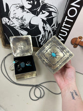 Load image into Gallery viewer, Square Trinket Box (Genuine Silver &amp; Turquoise)
