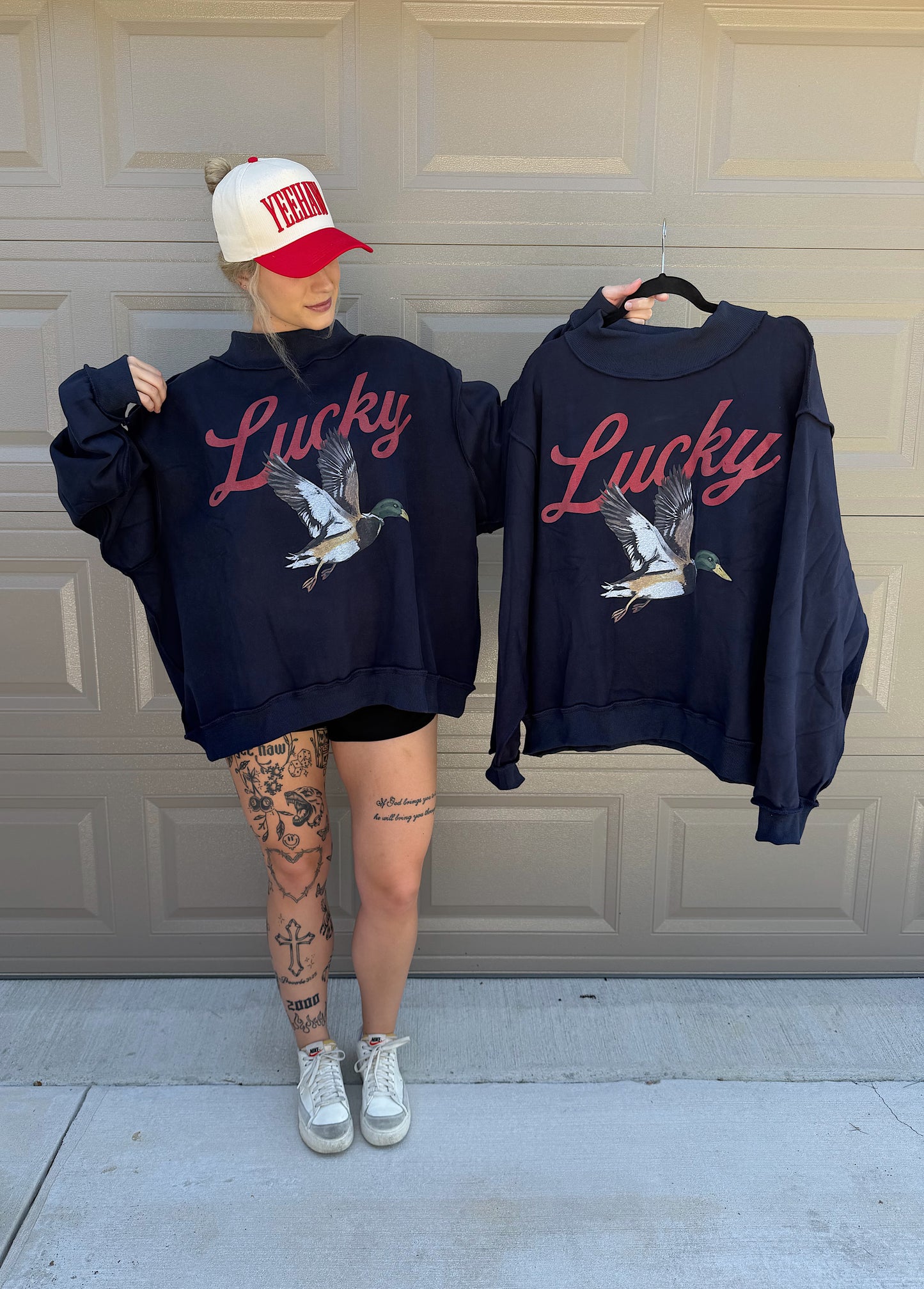Lucky Mallard Reversible Mock Neck