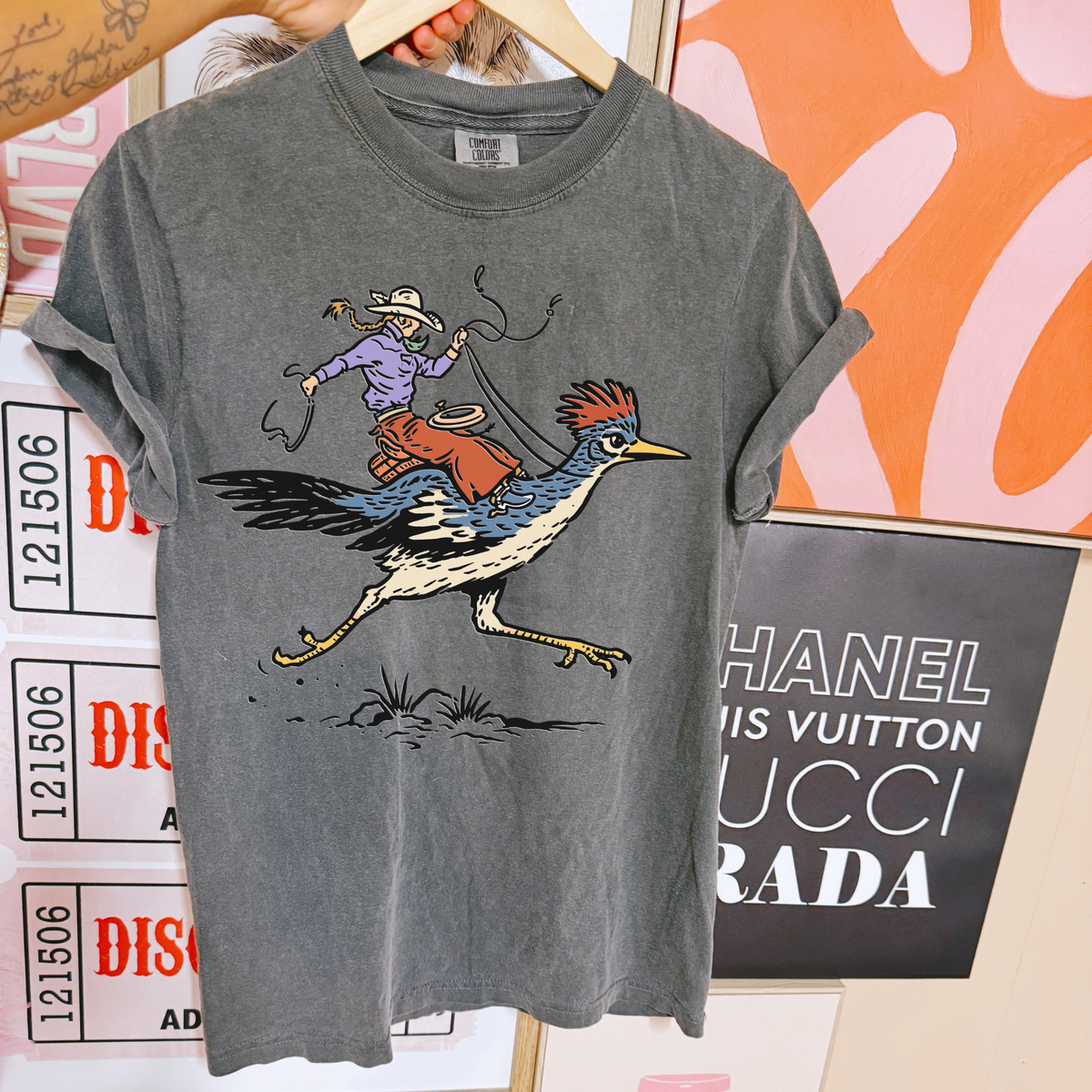 Cowgirl Roadrunner COMFORT COLORS TEE