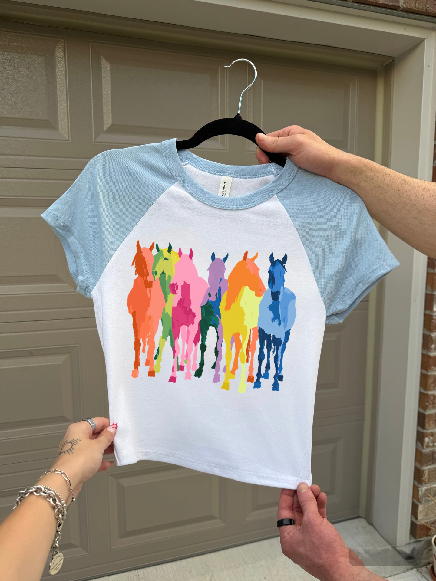 Neon Horses Baby Tee