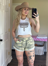 Load image into Gallery viewer, Boot Stitch Cropped Tank
