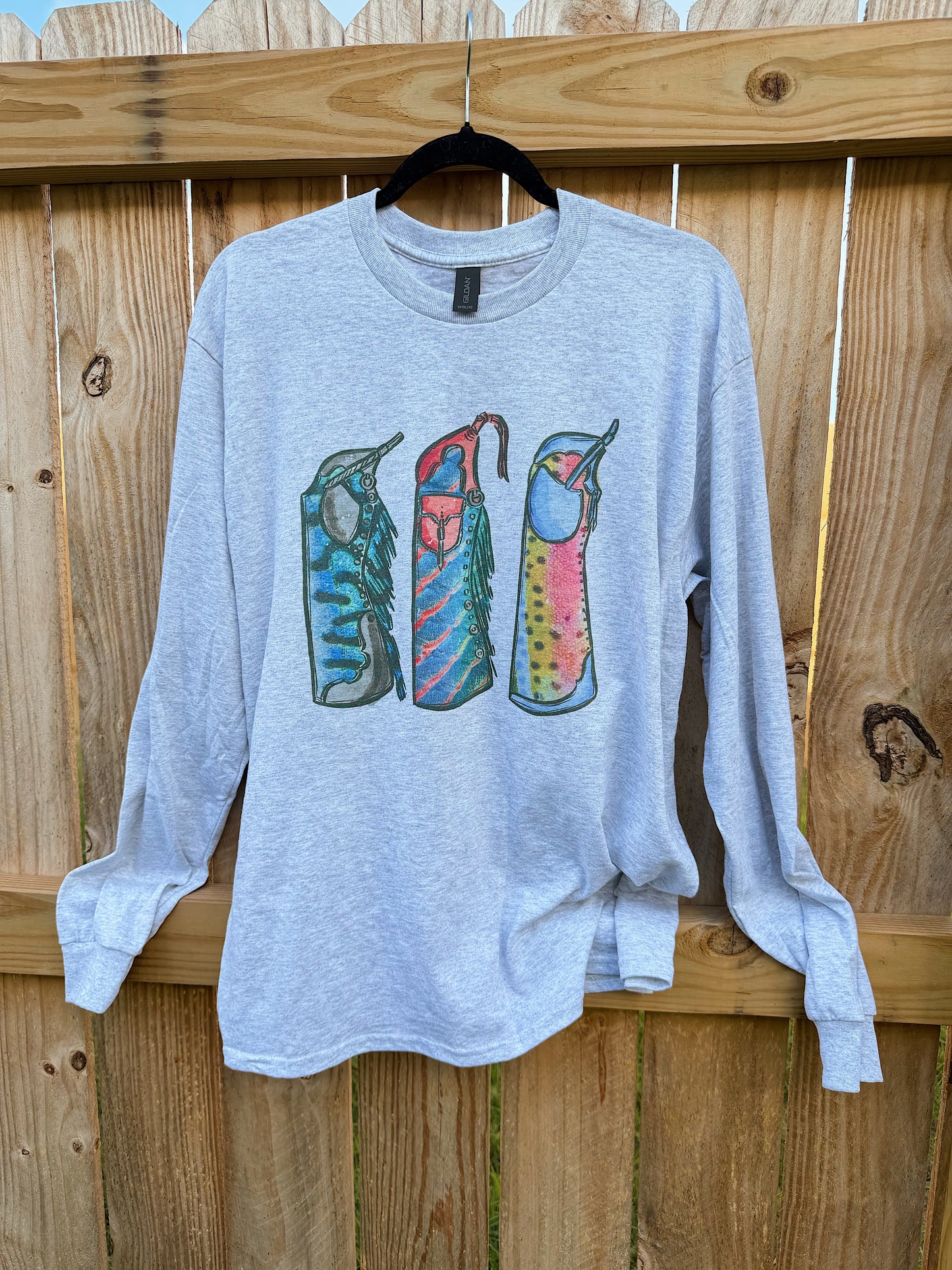 Fishie Print Chaps Long Sleeve Tee