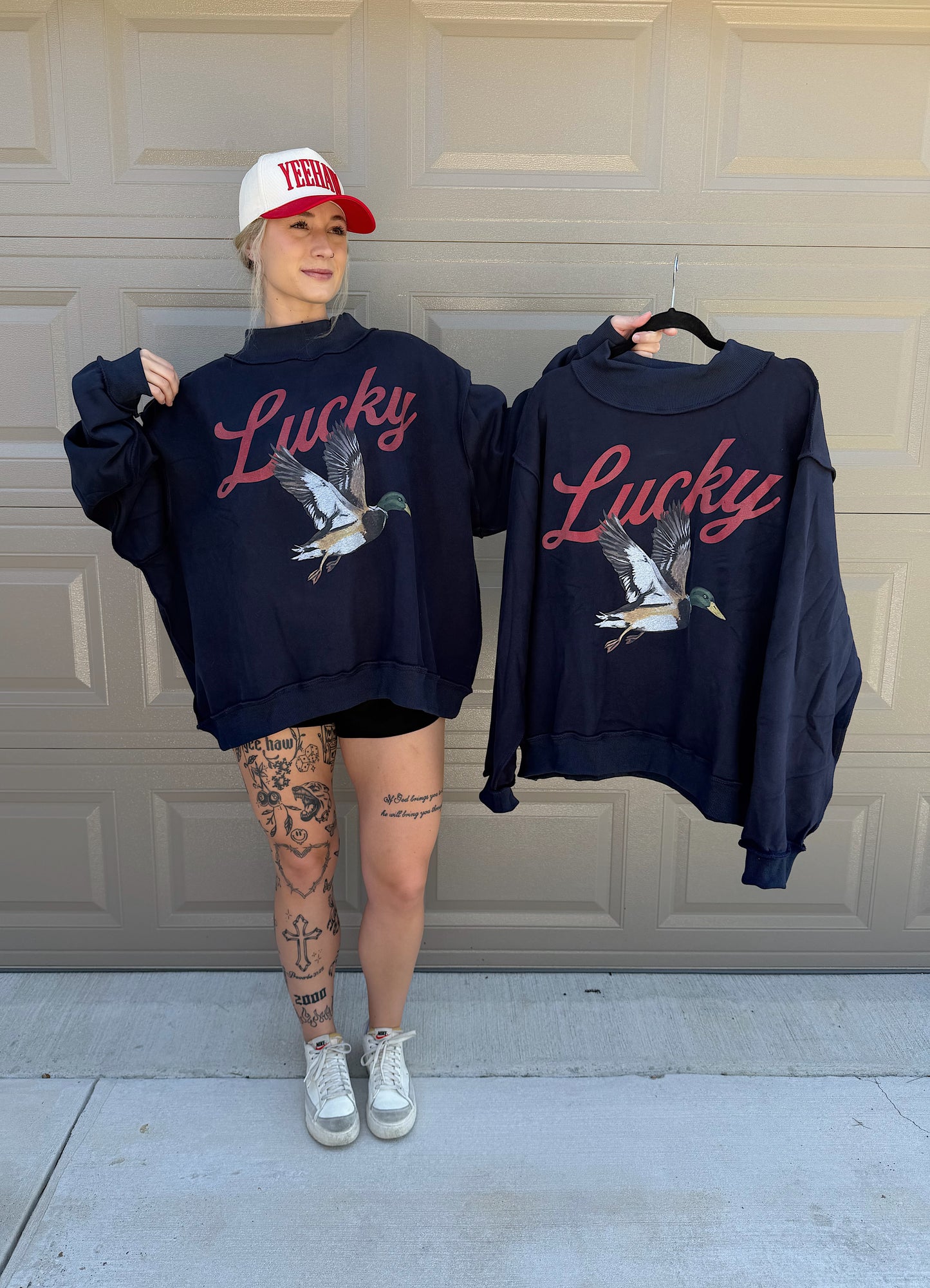 Lucky Mallard Reversible Mock Neck