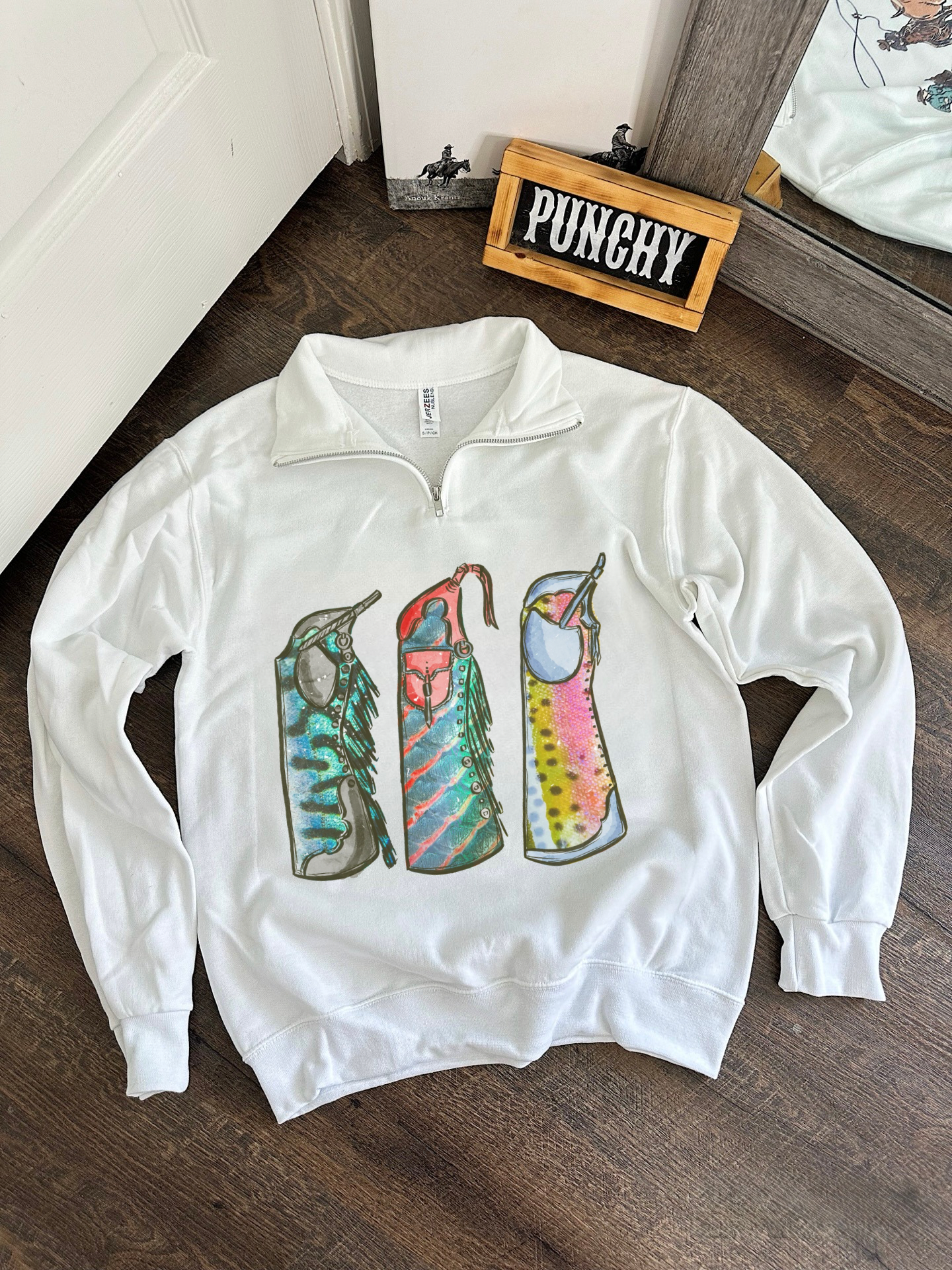Fishie Print Chaps Quarter Zip