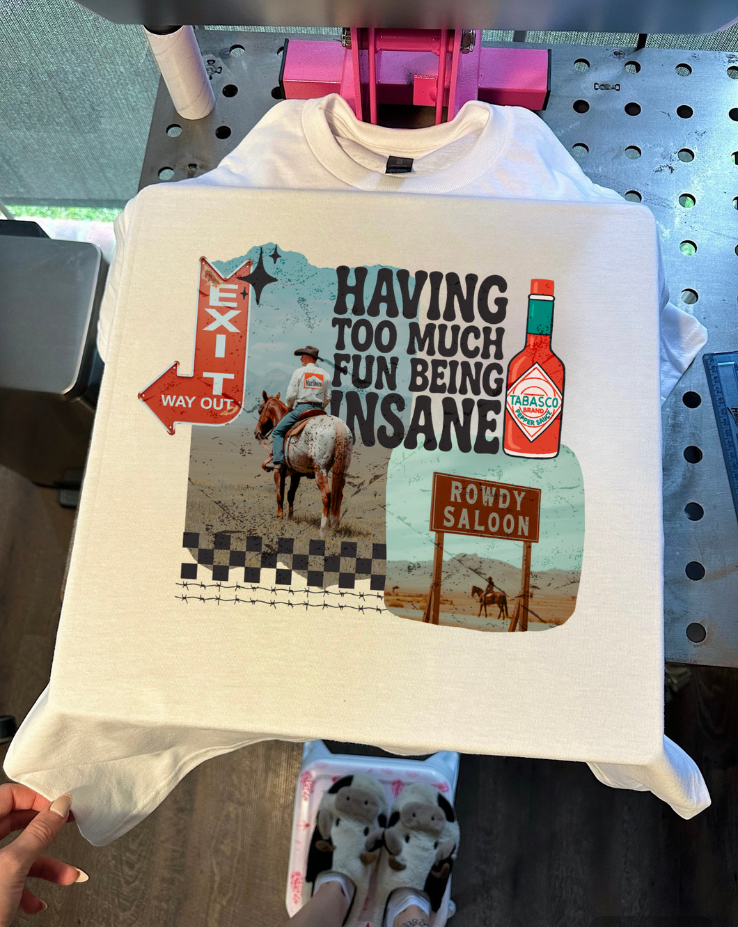 Being Insane Collage Tee or Crewneck