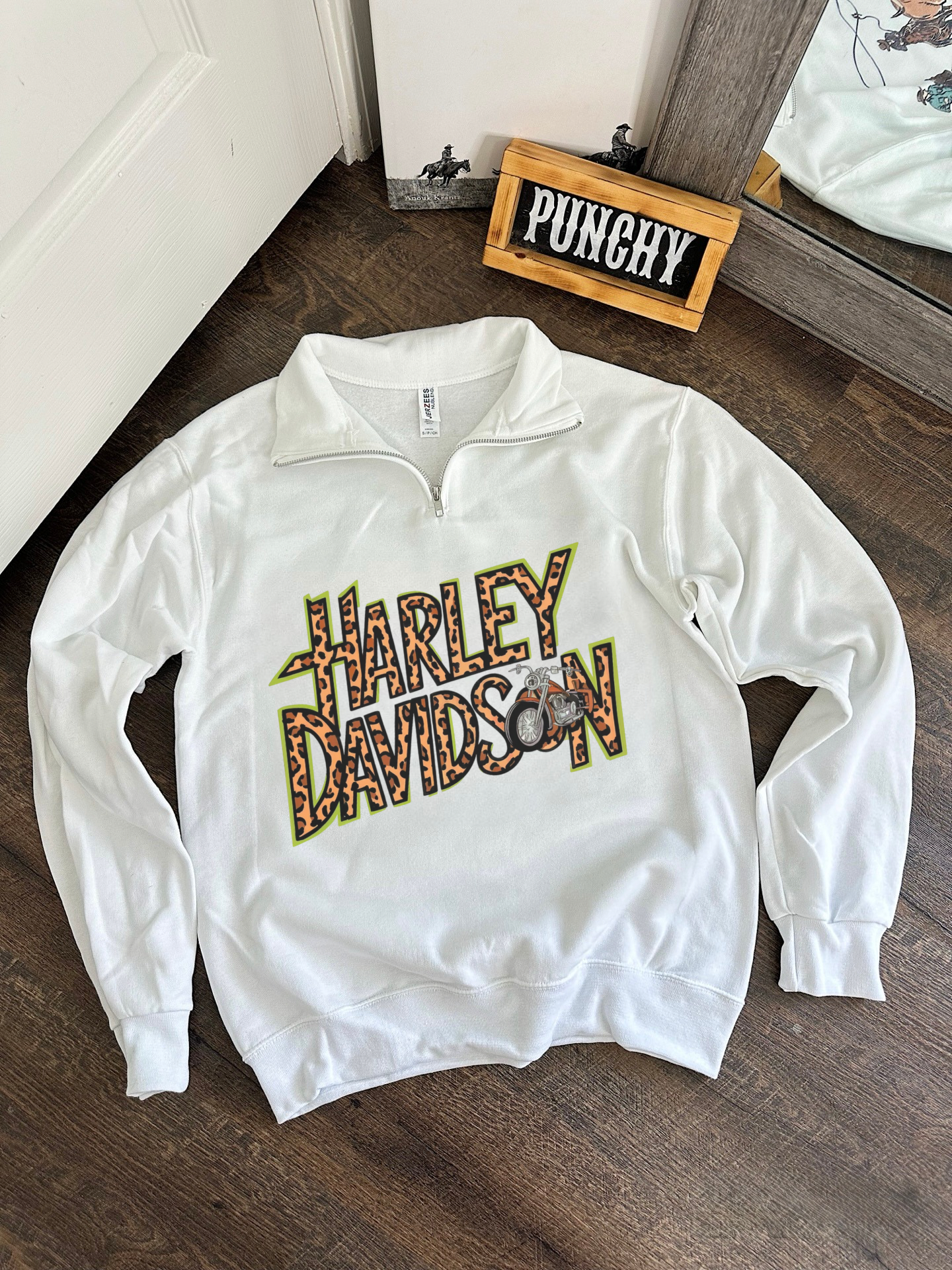 Leopard Harley Quarter Zip