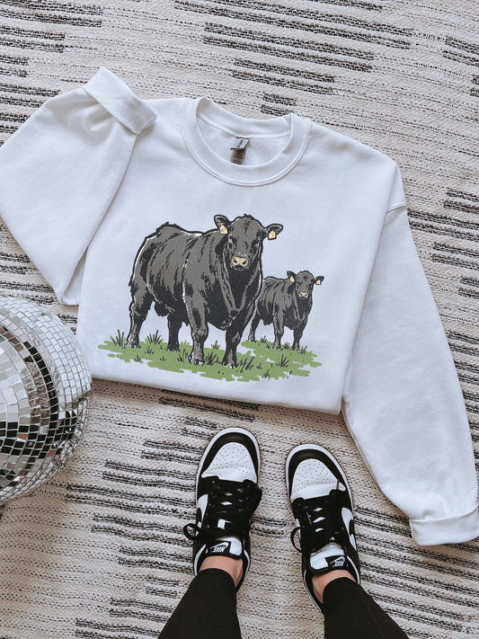 Angus Cow TEE or CREWNECK