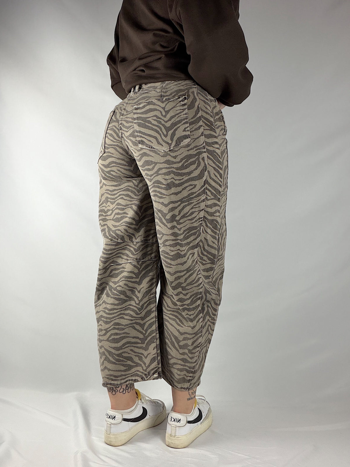 The Zebra Barrel Jeans